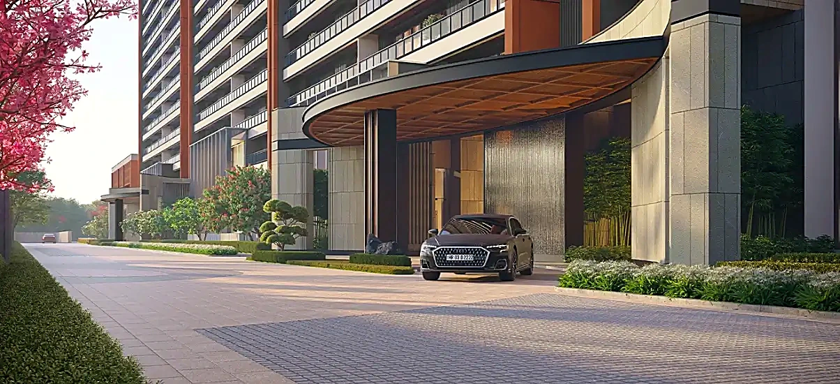 Godrej Samaris porch and drop-off